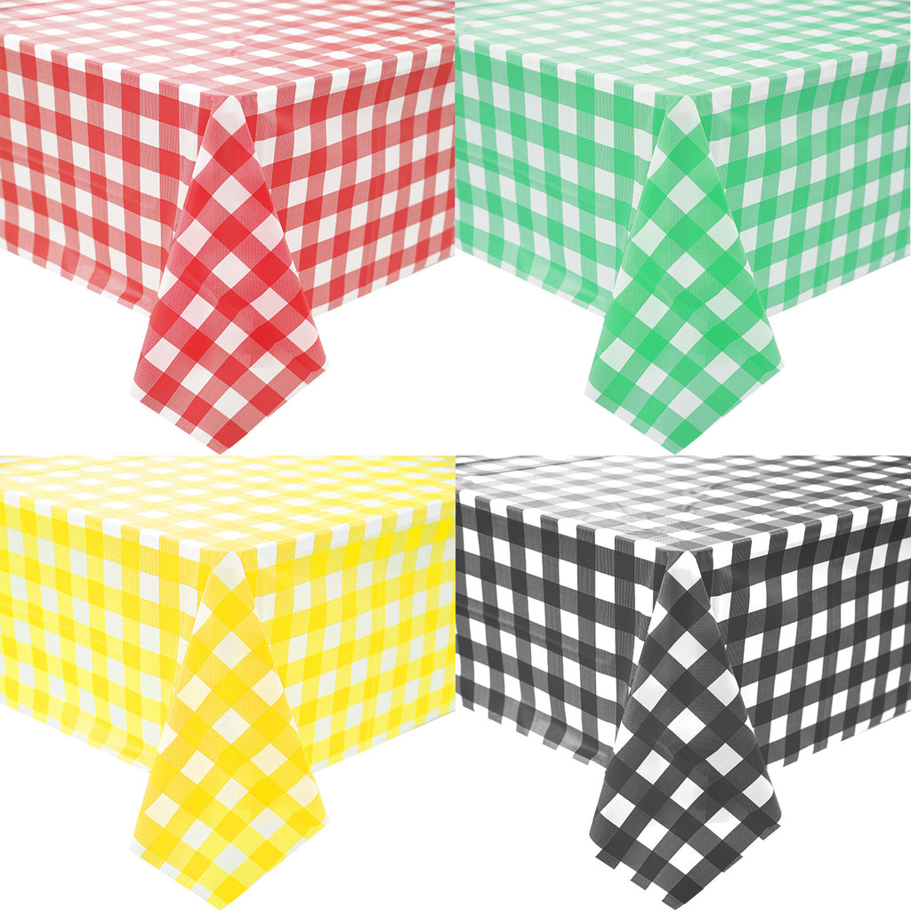 Disposable Plaid Tablecloth Waterproof Picnic Party Decoration