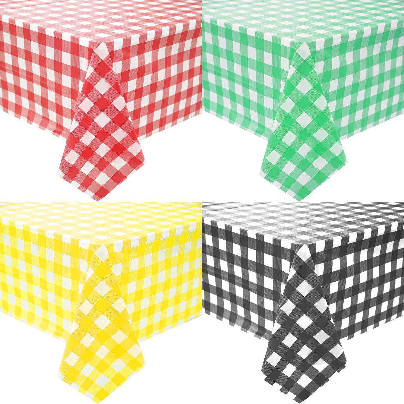 Disposable Plaid Tablecloth Waterproof Picnic Party Decoration