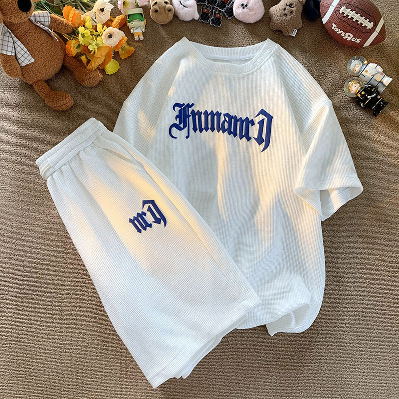 Waffle Texture Short Sleeve T-Shirt