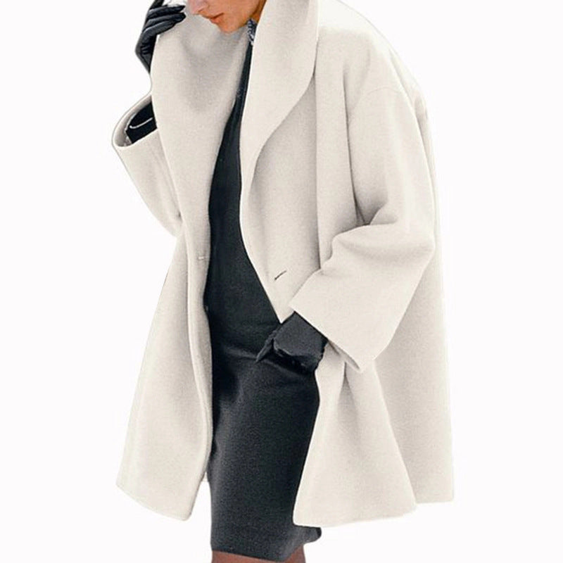 Womens Spring Thin Woolen Coat
