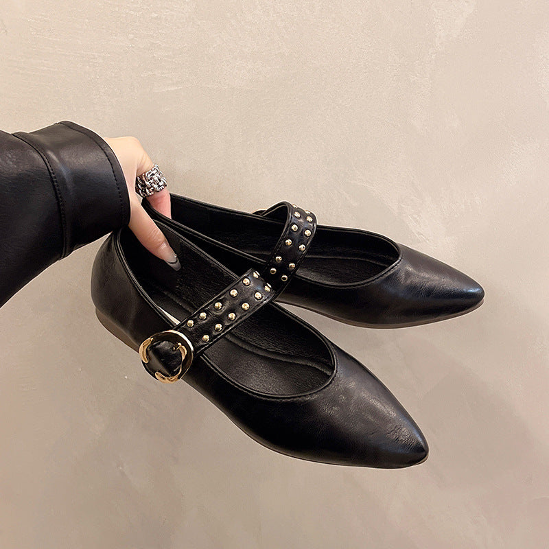 Womens Mary Jane Flat Shoes