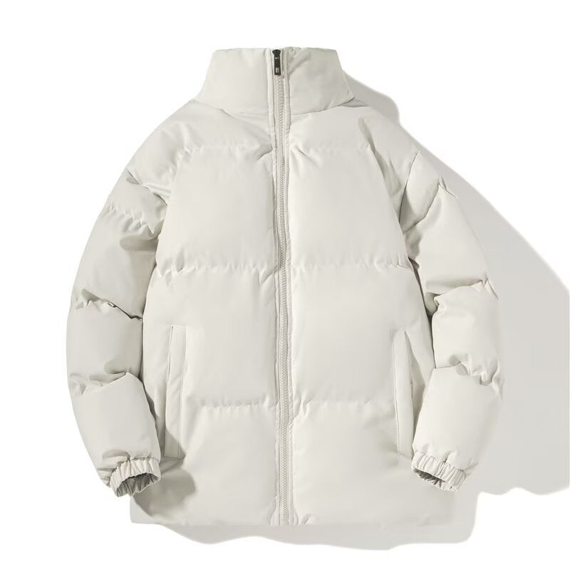Men's Style Waterproof Zip Up Jacket Stand Collar Loose Fit
