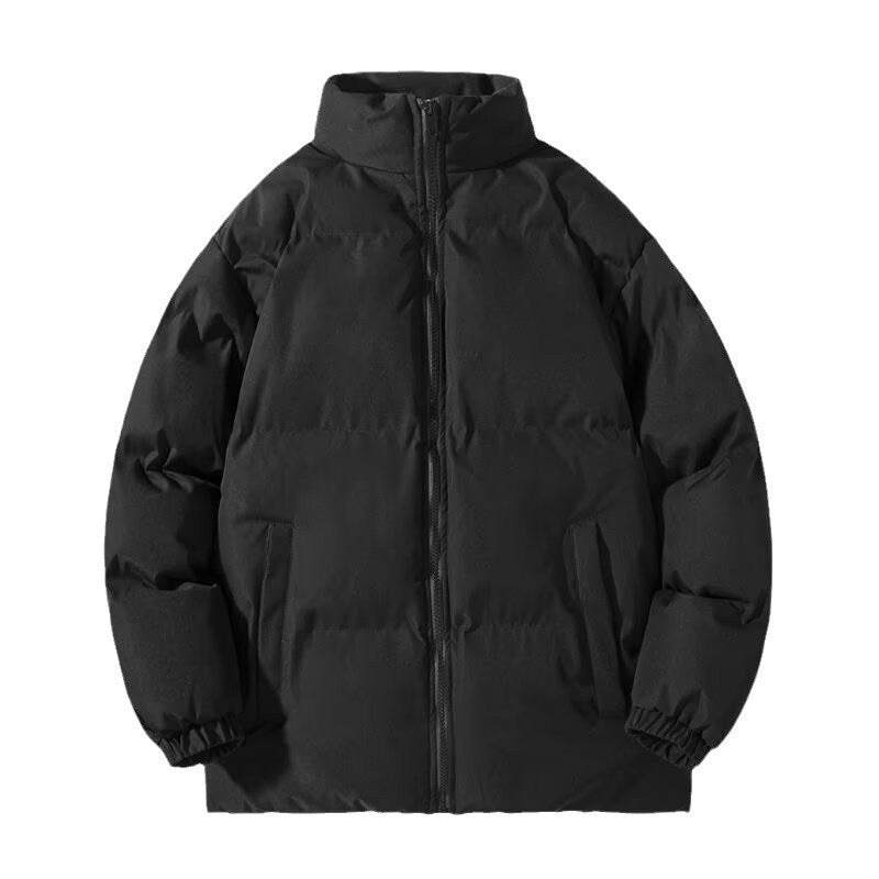 Men's Style Waterproof Zip Up Jacket Stand Collar Loose Fit