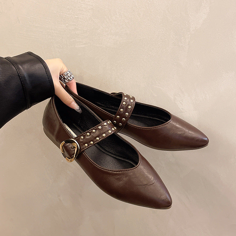 Womens Mary Jane Flat Shoes