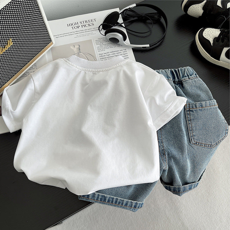 Boys Summer Cotton T-Shirt and Shorts Set