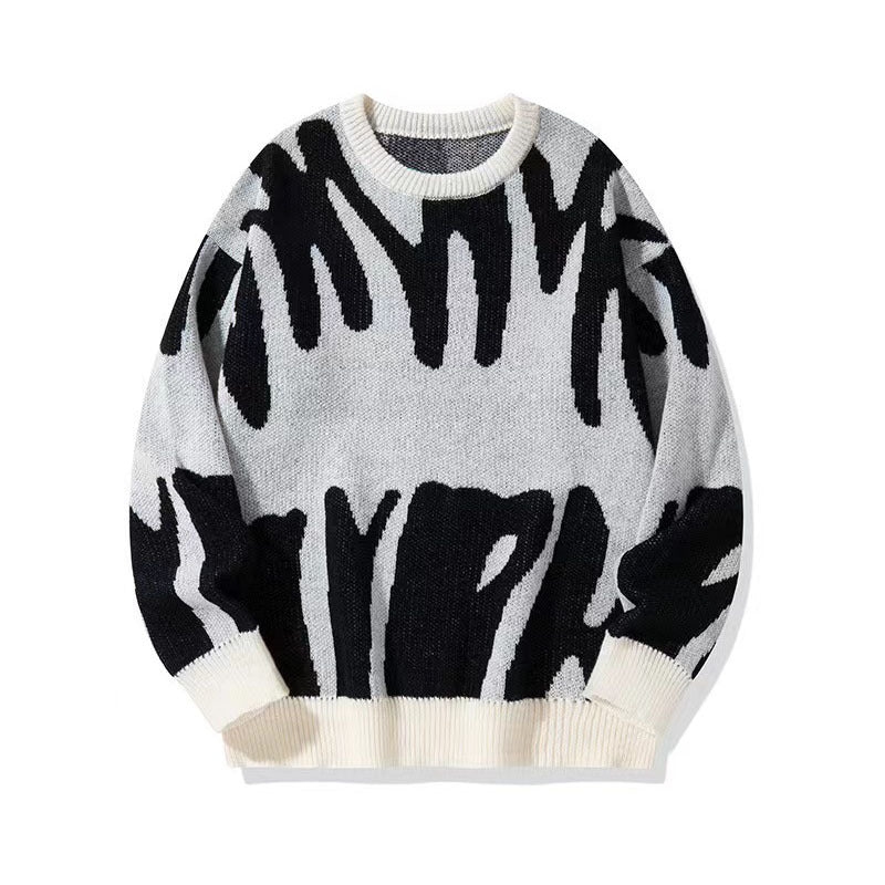 Men's winter knitted sweater shirt