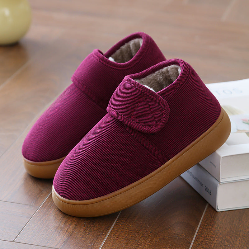 Winter Fleece Lined Cotton Slippers