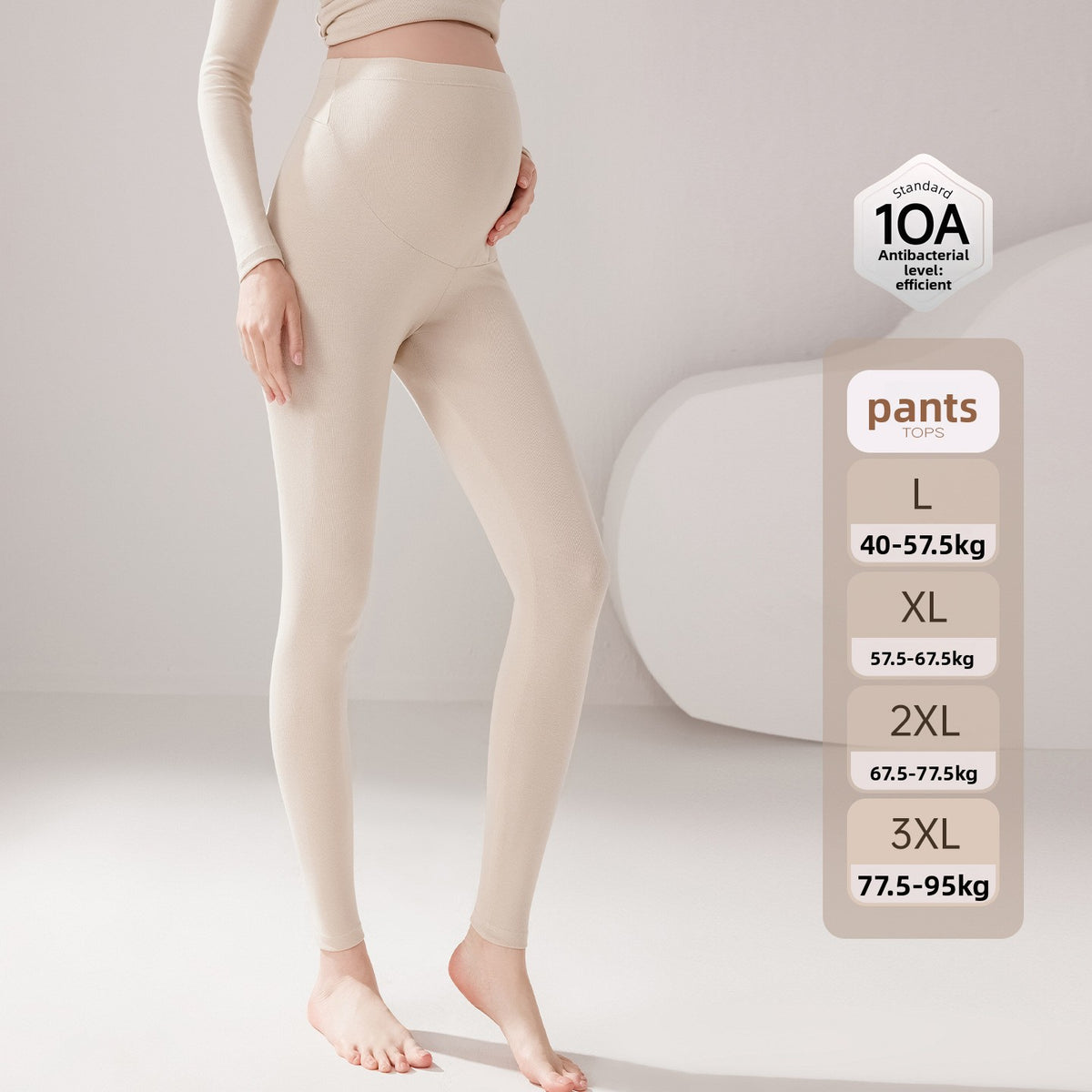 Maternity High-Waisted Cotton Leggings