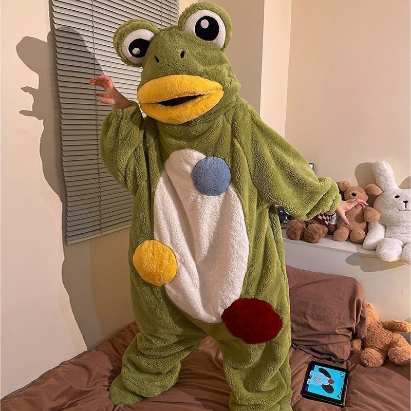 Halloween Cartoon Coral Fleece One-piece Pajamas