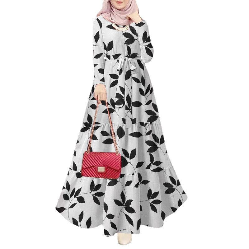 Floral Elegant Muslim Women Dress