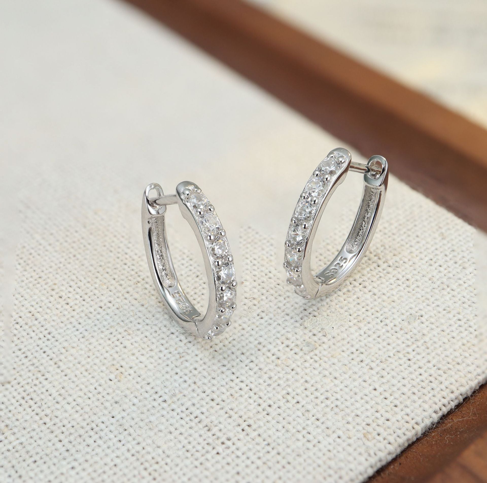 925 Silver U-Shaped Hoop Earrings
