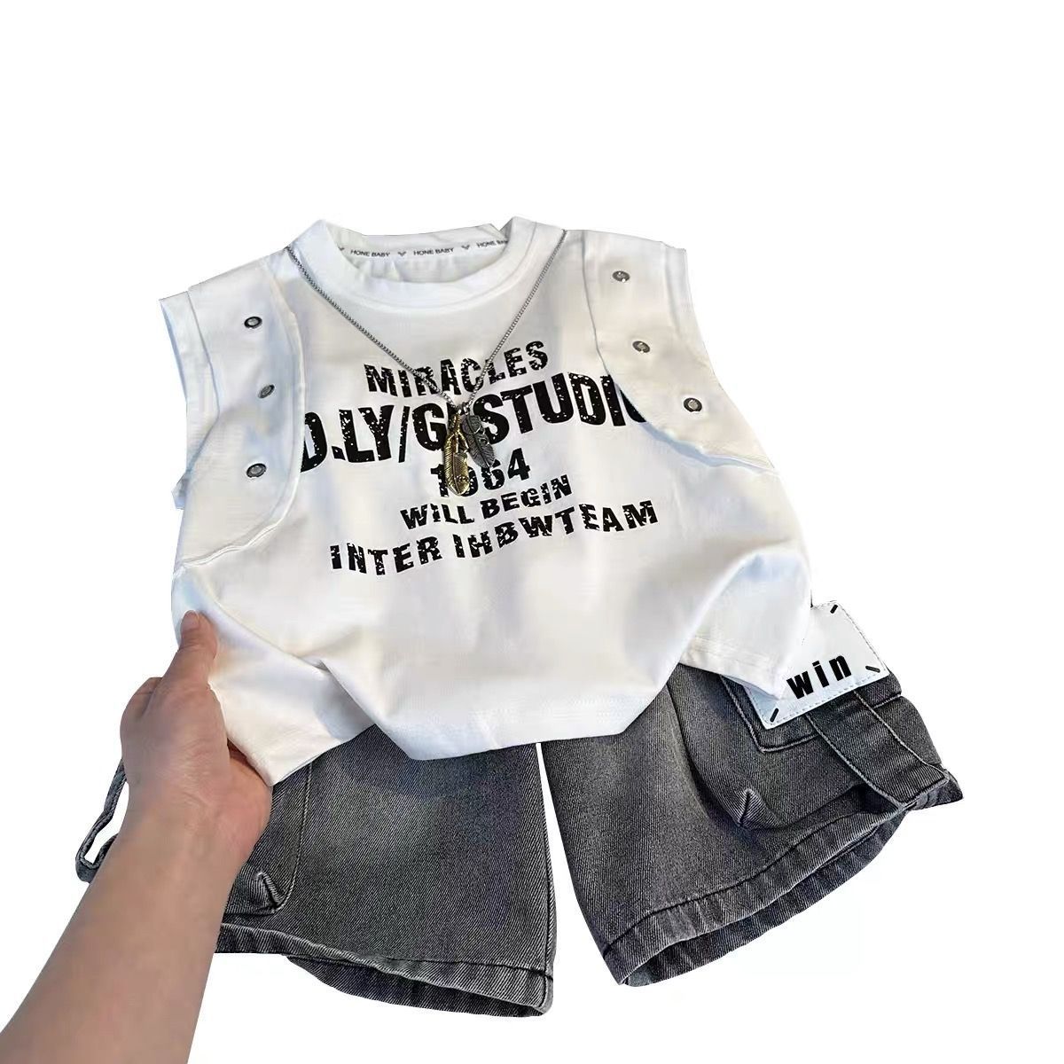 Boys Summer Corduroy Outfit