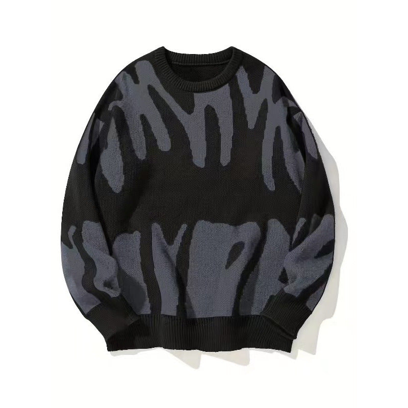Men's winter knitted sweater shirt